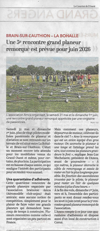 Article courrier de l'ouest GPR 31 mai 2025 ok