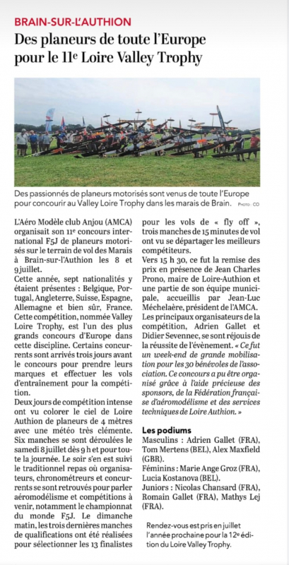 Article courrier de l'Ouest LVT 2023