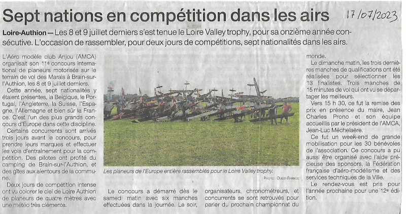 Article Ouest France LVT 2023