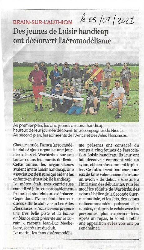 Courrier de l'ouest le 05 Juillet 2021 Jets et Warbird et Loisirs Handicap1